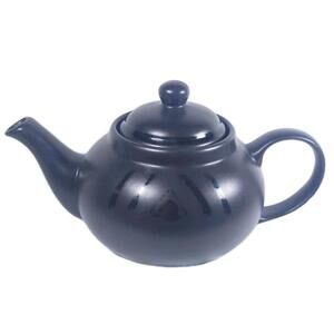 Pfaltzgraff Midnight Sun Teapot Black Ceramic, Matte and Gloss Finish, Geometric